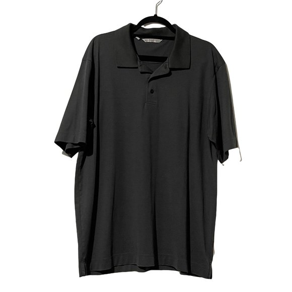 Cutter & Buck men's size XL gray striped 3 button short sleeve polo - Picture 1 of 11